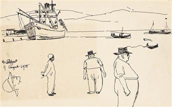 JAMES MCBEY (1883 - 1959) Five traveling sketchbooks.